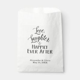 Liebe, Lachen und glücklich immer nach den Taschen Geschenktütchen