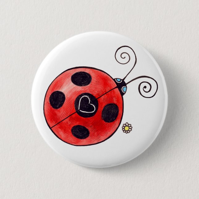 Liebe Ladybug Button (Vorderseite)
