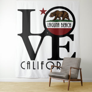 LIEBE Laguna Beach Wandteppich