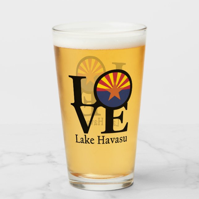LIEBE Lake Havasu Glas (Rückseite (gefüllt))