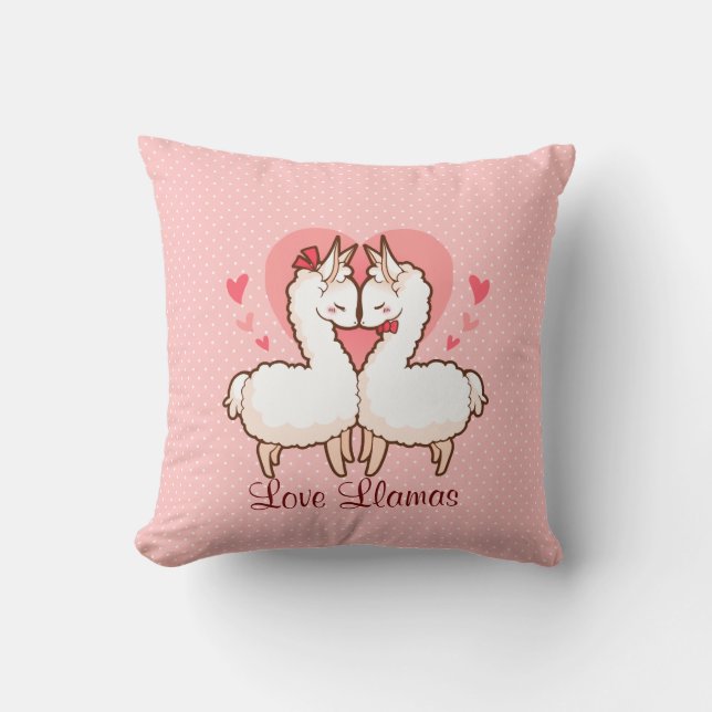 Liebe-Lama-Kissen Kissen (Vorderseite)