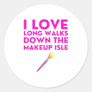 Liebe lange Fußwege Makeup Abschnitt Angebot Runder Aufkleber
