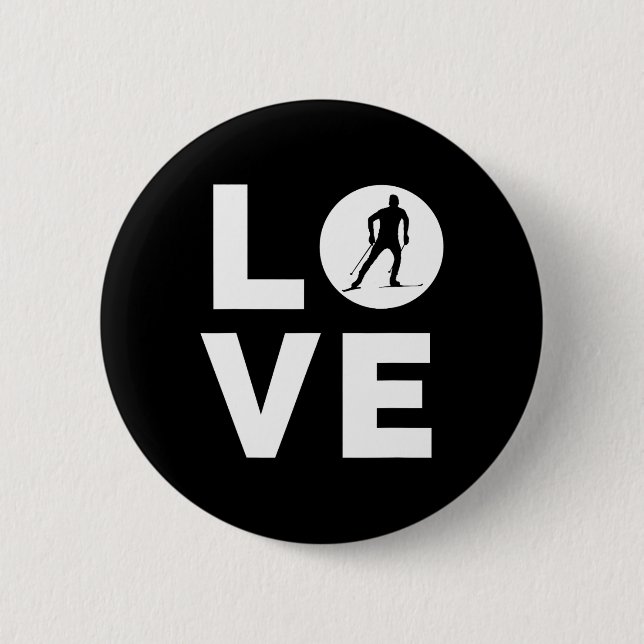 Liebe Langlaufen Button (Vorderseite)