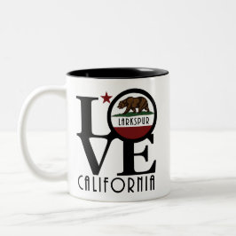 LIEBE Larkspur Kalifornien 11oz Zweifarbige Tasse