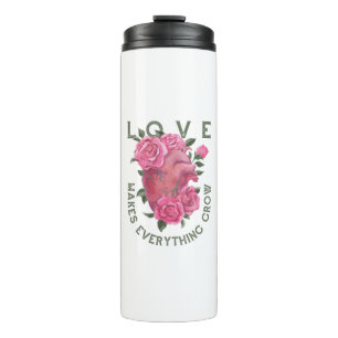Liebe Lässt Alles Wachsen Florale Thermotasse Thermosbecher