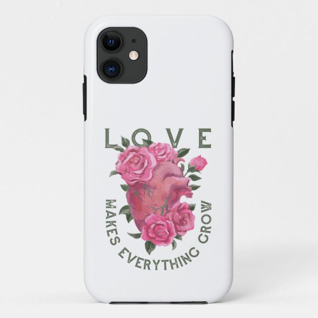 Liebe lässt alles wachsen - romantische Blumenkuns Case-Mate iPhone Hülle (Rückseite)