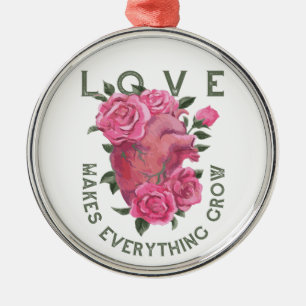 Liebe lässt alles wachsen - romantische Blumenkuns Ornament Aus Metall