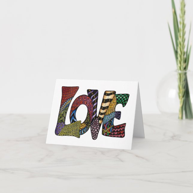 Liebe lässt die Valentinkarte umgehen Dankeskarte (Vorderseite)
