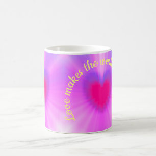 Liebe lässt die Welt umgehen Kaffeetasse