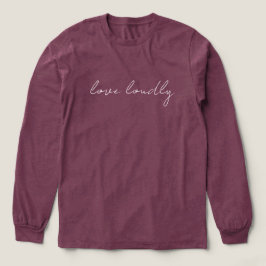 'Liebe laut' Führe mit Liebe Aufmunterndes Geschen Tri-Blend Shirt