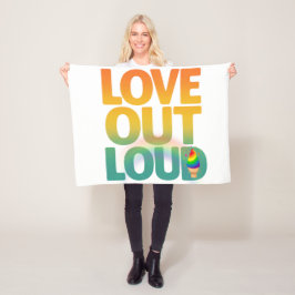 Liebe laut Retro-Pride-Typografie-Design Fleecedecke