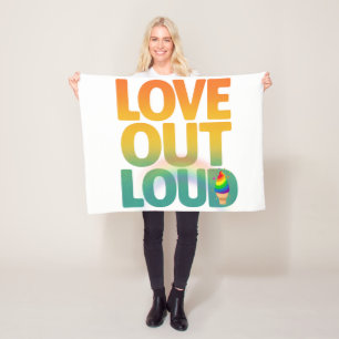 Liebe laut Retro-Pride-Typografie-Design Fleecedecke