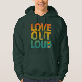 Liebe laut Retro-Pride-Typografie-Design Hoodie
