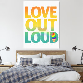 Liebe laut Retro-Pride-Typografie-Design Leinwanddruck