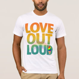 Liebe laut Retro-Pride-Typografie-Design T-Shirt