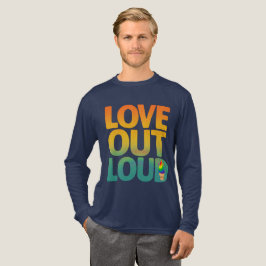 Liebe laut Retro-Pride-Typografie-Design Tri-Blend Shirt