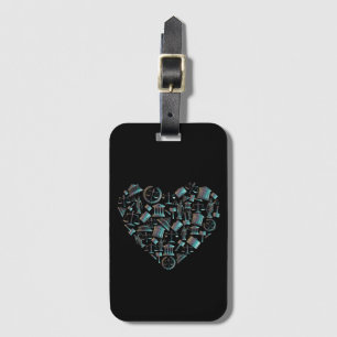 Liebe Law - Minimalistisches Lunar Green Heart Gepäckanhänger