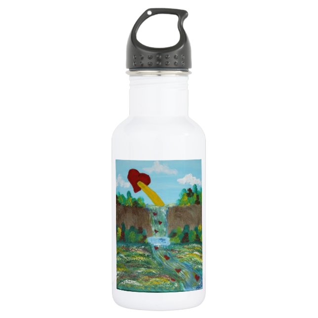 Liebe, Leben, Frieden Trinkflasche (Vorderseite)