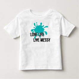 Liebe Leben, Live chaotisches Aqua Kleinkind T-shirt