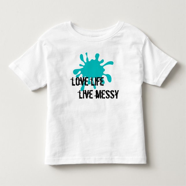 Liebe Leben, Live chaotisches Aqua Kleinkind T-shirt (Vorderseite)