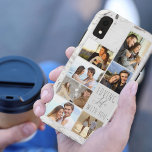 Liebe Leben mit dir Gray Marble 7 Foto Collage Case-Mate iPhone Hülle<br><div class="desc">Moderne Foto Collage iPhone Gehäuse, die Sie mit 7 Ihrer Lieblings-Fotos personalisieren können. Die Vorlage ist für Sie bereit, um Ihre Fotos hinzuzufügen, arbeiten oben nach unten auf der verlassen Seite, dann oben nach unten auf der rechten Seite. Ihre Fotos sind Set vor grauem Marmorboden. Die Formulierung lautet "liebevolles Leben...</div>