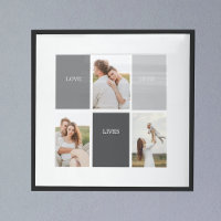Liebe lebt hier | Drei-Foto-Familiengeschenk