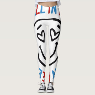 Liebe Leggings, blau, rot, lustig, Emoji Leggings