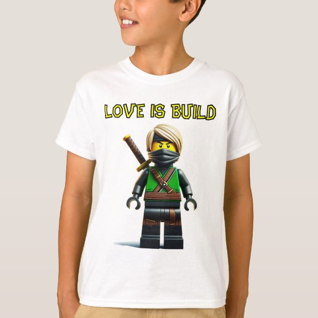 Liebe Lego Ninjas Builder Liebe T-Shirt (Vorderseite)