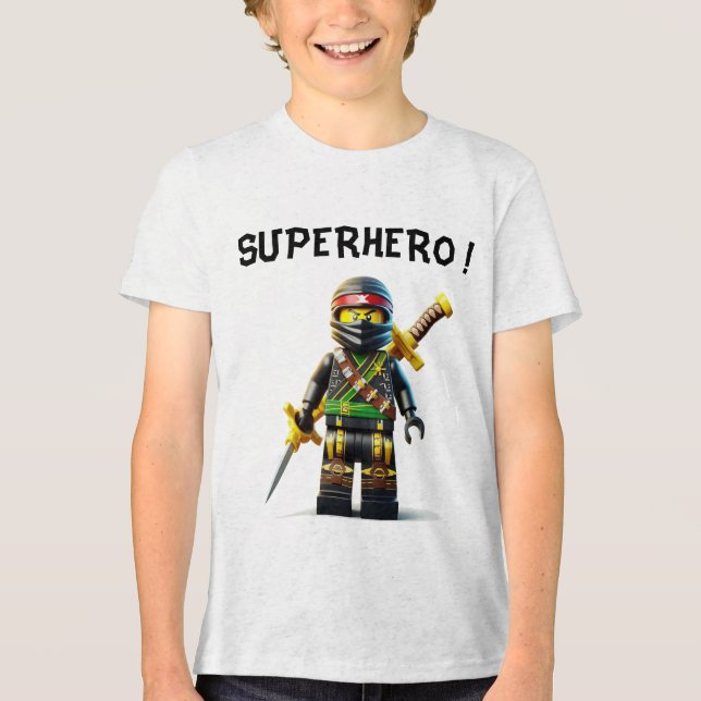 Liebe Lego Ninjas Builder Liebe Tri-Blend Shirt (Vorderseite)