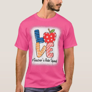 Liebe Lehrer Aide Squad Apple gebleicht Ostertag T-Shirt