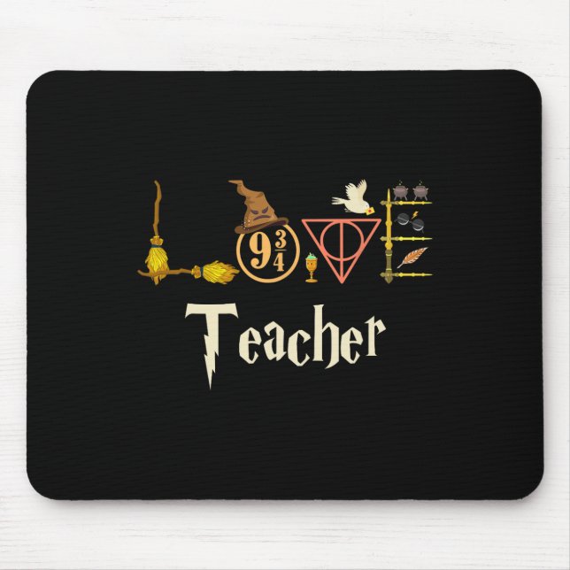 Liebe Lehrer Zauberer CK zu SchulHalloween Mousepad (Vorne)