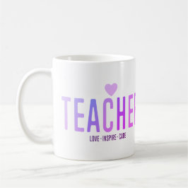 Liebe Lehrerbewertung Inspirier Betreuung Lila Kaffeetasse