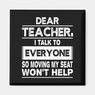Liebe Lehrerin ich spreche mit jedem Spaß zurück i Magnet