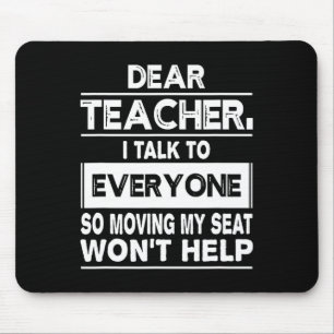 Liebe Lehrerin ich spreche mit jedem Spaß zurück i Mousepad