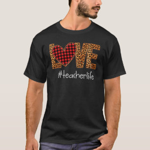 Liebe Lehrerin Leopard Printwerbung für Frauen Lie T-Shirt