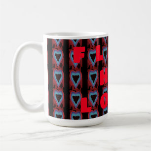 Liebe Leidenschaft Hot Art Design Rot misty Blau Kaffeetasse