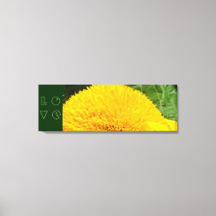 LIEBE Leinwand-Kunstposter Gelbe Sonnenblumen Flor Leinwanddruck