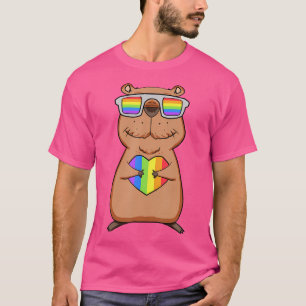 Liebe Leng Gay Pride Rainbow Animal Capybara T-Shirt