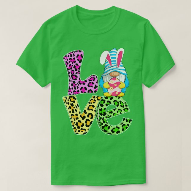 LIEBE Leopard Ostergnau Kids umwirbeln Ostereier T-Shirt (Design vorne)