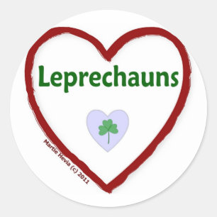 Liebe Leprechauns Runder Aufkleber