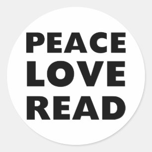 Liebe lesen runder aufkleber