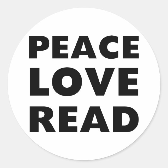 Liebe lesen runder aufkleber (Vorderseite)