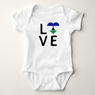 Liebe - Lesotho-Flagge Baby Strampler