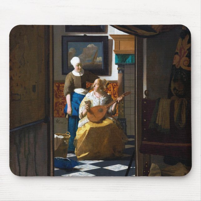 Liebe Letter, Johannes Vermeer Mousepad (Vorne)