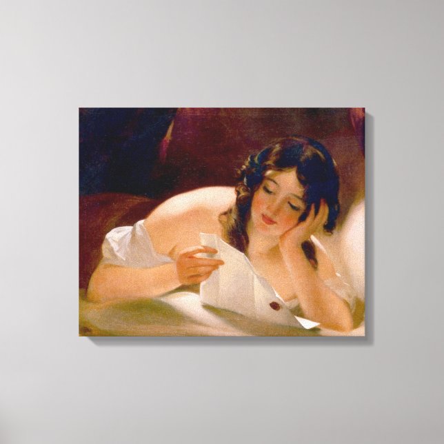 Liebe Letter (von Thomas Sully) Leinwanddruck (Vorderseite)
