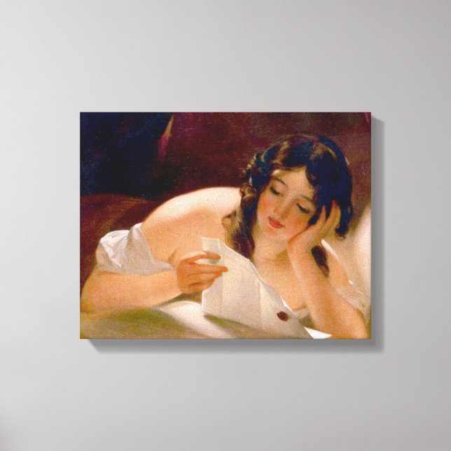 Liebe Letter (von Thomas Sully) Leinwanddruck (Vorderseite)