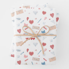 Liebe Letters Valentine Stationery Valetines Day Geschenkpapier Set