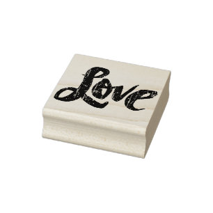 LIEBE Letting Distressed Calligraphy Romance Gummistempel