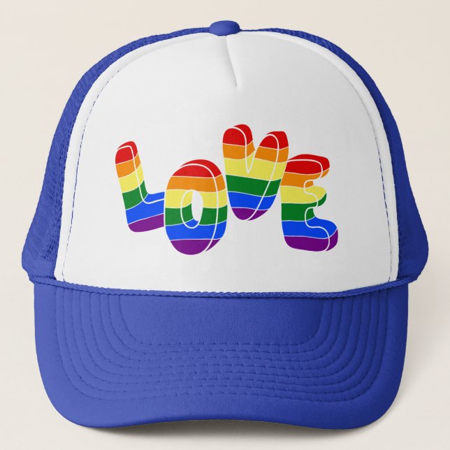Liebe LGBTQ+ Truckerkappe (Vorderseite)