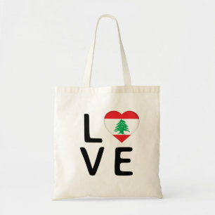 Liebe - Libanonflagge Tragetasche